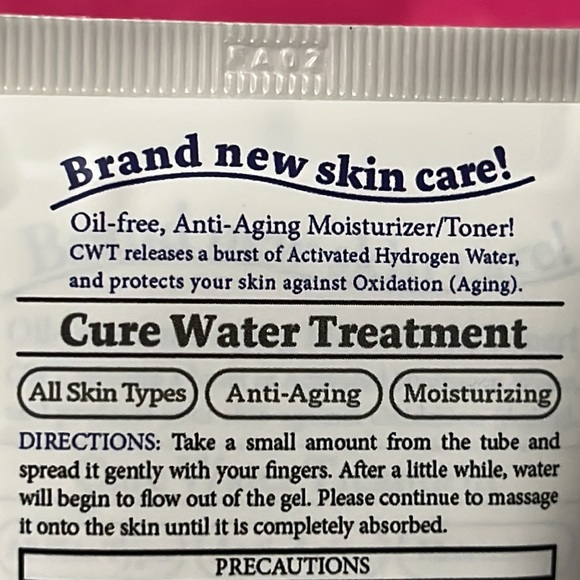 Cure Aquagel  Water treatment skin cream NEW SEALED 3.3oz/100g - Picture 5 of 8